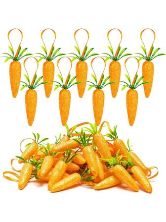 Carrot Tree Decorations For Easter, Easter Carrot Hanging Decorations, Easter Decorations, Easter Carrot Party Decorations, Spring Easter Home Party Decor, Artificial Carrot Pendant