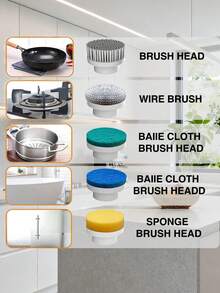 无绳电动旋转清洁刷，3种可调节旋转模式，适用于浴室、淋浴房、浴缸、玻璃、汽车等多种场所。 - 液晶顯示電動清潔刷 - 查看 10