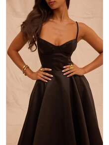 Vestidos Elegantes De Mujer Christmas Outfit Women Dresses For Women Christmas Dress Long Dresses For Women Winter Dresses For Women Black Dress Christmas Outfit Women Vacation Outfits Women - 黑色 - 查看 3