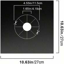 Gas Stove Burner Liners, 6/1 Pack Non-Stick Reusable Gas Range Protectors Stove Top Covers For Gas Burners Heat-Resistant Dishwasher  10.6"X10.6" - Black - View 3