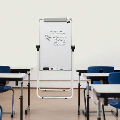Reversible White Board Double Sided Dry Erase Board 36x24 Inch Portable With Marker Tray For Office Home School Use