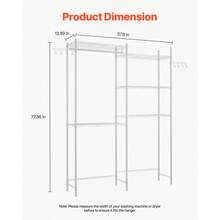 Clothes Drying Racks - 2 Райхен, 5 Эбенен (ohne Steckdosenleiste), Weißer Ständer - Посмотреть 2