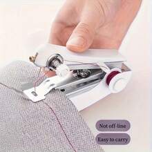 1 قطعة ماكينة خياطة محمولة يدوية - مدمجة وسهلة الاستخدام، بدون كهرباء، مع قرص ضبط الشد، أداة خياطة متعددة الوظائف للاستخدام المنزلي DIY لإصلاح الأقمشة والملابس، تصميم مدمج، خياطة خفيفة الوزن، غرز قوية، بلاستيك متين، خياطة محمولة، طقم خيوط، مثالية للطلاب والمسافرين والأسر، إصلاحات سريعة والمغامرات في الهواء الطلق، متوفرة على مدار 365 يومًا في السنة