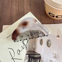 Kẹp tóc càng cua giả acetate phối màu thời trang, phụ kiện tóc đa năng cho kỳ nghỉ hè ở bãi biển. - Nhiều màu - Xem 7