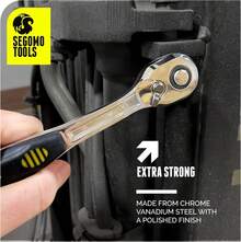 Segomo Tools 3/8 Inch Drive 72 Teeth Heavy Duty Offset Ratchet - ST3800-72 - .Com - 顏色 3 - 查看 7