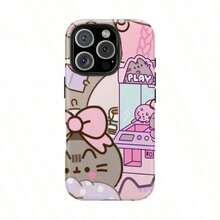 1PC Cute Pusheens Phone Case With Ice Cream Design, Compatible With Phone Models 1716, 15, 14, 13, 12, 11 Pro Max.Made Of Transparent TPU Soft Shell Material, Suitable For Smartphones, Providing Protection.Long Sleeve Tops - 1pc - 查看 6