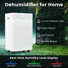 Lifezeal 54 Pints Dehumidifier With 3 Modes LED Display For Home 4500 Sq. Ft Coverage Area - US B Type Plug(110-127V) - View 9