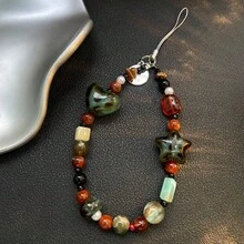 Leopard Print Amber Phone Lanyard, New Stylish Short Phone Strap, Creative CCD Camera Pendant, Personalized Hanging Chain, High-End - Multicolor - View 16