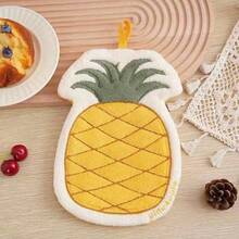 1条珊瑚绒水果图案挂式手巾，柔软不掉毛，水果图案，卡通图案，珊瑚绒材质，厚实吸水，挂式设计，无异味 - 彩色 - 查看 11