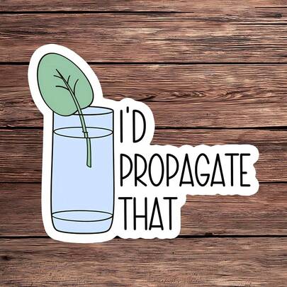 1张趣味植物贴纸，“我要繁殖它”表情包笔记本电脑贴纸，“疯狂植物女士”乙烯基贴纸，植物爱好者礼物，防水即撕即贴水瓶贴纸，可爱水杯贴纸，热门繁殖笔记本装饰贴纸