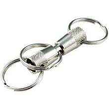 Lucky Line 3-Way Pull Apart Keychain,1 Pack, Red, Blue and Silver (71701)(Aluminio) - Multicolor - Ver 2