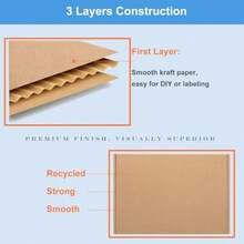 8x8x4" Shipping Boxes 25 Pack Mail Box Brown Corrugated Cardboard Mailing Boxes For Small Business Kraft Medium Literature Mailer Packaging Supplies - 12x9x2" - Xem 4