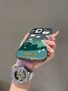 SNOOPY A Cartoon Animation  Dynamic Color Silver Shell Shockproof Tpu Material Phone Case Can Be Given As A Holiday Gift. It Is Applicable To Iphones. The New Model Is Suitable For IPhone13/14/15/16/17Pro Max Phone Cases - Multicolor - View 3