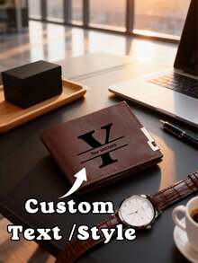 1 Peça Carteira Personalizada para Homens, Presente do Dia dos Pais, Personalizável com Foto e Nome, Presente do Dia dos Pais, Presente para Homens, Presente de Aniversário do Pai, Presente Personalizado