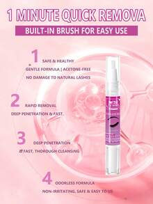 12ml Eyelash Extension Remover, Quick And Painless Removal Of Grafting Extensions - Non Irritating, Suitable For DIY Eyelash Clumps, Quick Removal Of Grafting Eyelashes, Makeup Tools, Eyelash Glue - Easy For Beginners To Operate - Clear - View 5