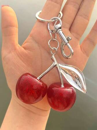 1pc Cherry Pendant, Wallet Pendant, Keychain - Cherry Car Accessories Keychain, Women's Christmas Gift, Women's Valentine's Day Gift, Women's Bag Gift