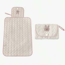 1 tấm lót thay tã gấp gọn di động cho bé, tấm lót thay tã chống thấm nước đa năng cho trẻ sơ sinh - Màu be - Xem 12