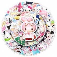 50PCS Funny Cute 3D Sanrio Decals DIY Motorcycle Travel Luggage Skateboard Classic Toy Cute Stickers
