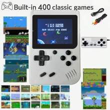 YiYi 1pc Macaron Mini 400-In-1 Handheld Retro Classic Game Console, 1020mAh Battery, Portable Colorful Game Player, Retro Game Console (1 Player/2 Players) - Multicolor - View 22