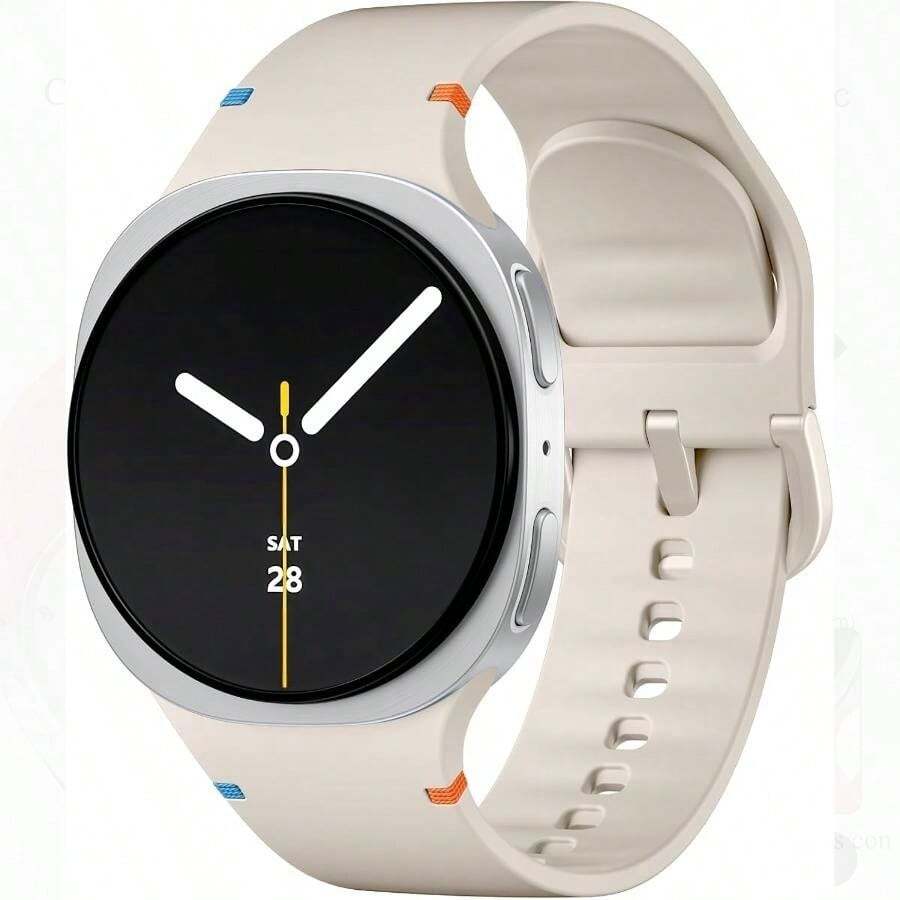 ZHIKE Extensible Correa Compatible con Watch 8 40mm 44mm, Watch 8 Classic 46mm, Pulsera Banda de Silicona para Watch 8, 8 Classic - Luz de las estrellas - Ver 1