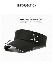 Mũ chống nắng tối giản màu đen, mũ thời trang unisex, họa tiết golf, mũ vành rộng chống nắng, mũ golf, mũ thể thao, mũ bóng chày mùa hè, mũ chống nắng thường ngày, phong cách thường ngày, thời trang, tối giản, du lịch và ngoài trời - Nhiều màu - Xem 12