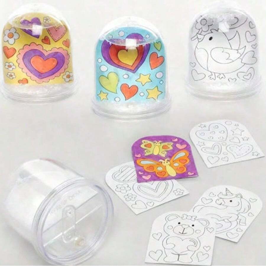 DIY塑料雪球相框，适用于各种小物件，DIY材料，纸艺装饰品，礼物，手工相框，节日工艺套装，节日创意工作坊活动