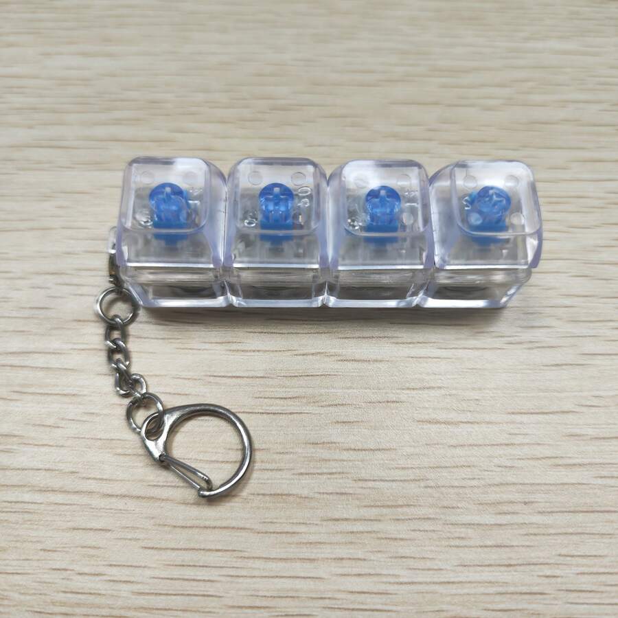 Fingertip Novelty Slow Rising Stress Relief Toy, Keypad Styled, With Soft Silicone Cat Paw Design Keychain, Pendant, Cellphone Charm & Decorative Accessory, Keyboard Keycap With Tapping Sound Fidget,Fidget Toys,Toys,Squishes,Weird Toys,Shock Gum,Fidget Toys>Abs,Cat Paw Squish,Cat Toys - Bàn phím giảm căng thẳng - Bốn phím - Xem 1