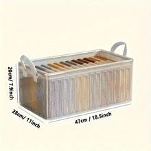 1个带硬质底板的折叠收纳盒 - 裤子和T恤叠放架，节省空间，适用于家庭、厨房、衣柜和内衣收纳，可放置于床下，适合返校、宿舍、旅行、秋季装饰、家居装饰、化妆品收纳，是生日、周年纪念日、情人节、圣诞节、万圣节、教师节、毕业典礼、返校、感恩节惊喜的完美之选。 - 無色 - 查看 6