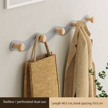 Aluminum Alloy Wall Mounted Hooks, Multi-Function Bathroom Towel Rack, Entryway Storage Organizer - Multicolor - View 7