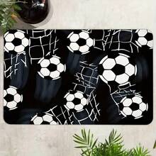 1pc Children's Cartoon Pattern Rug, Decorative Carpet, Football Lover Series, Sports Themed, Warm And Cozy Creative Quirky Design, Multi-Color Options - Multicolor - View 2