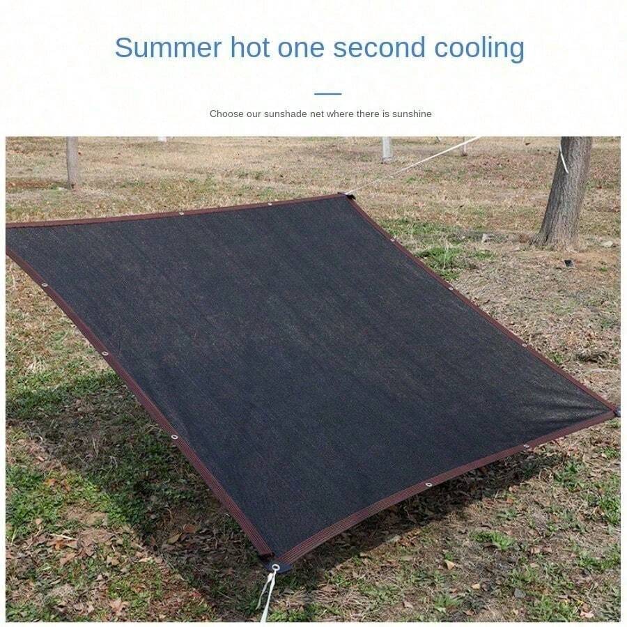 1pc Black Sunshade Net Sunblock Net Encrypted Thickened Heat Insulation Net Home Use Outdoor Edge Wrapping Hole Punching Anti-Aging Shade - Multicolor - View 1