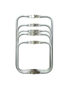 折叠式手拿包配件、方形铝夹、行李箱五金铰链夹、DIY组件、可替换零件、可重复使用包袋配件、手提袋备件、云朵包支架、编织包夹 - 銀色 - 查看 7