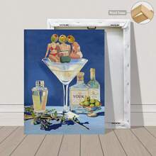 1pc Vintage Dirty Martini Bar Poster - Retro Cocktail Wall Art For Home Bars And Kitchen Decor, Unframed Print, Premium Poster - Multicolor - View 12