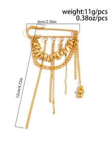 1pc European And American Vintage Linen-faced Eagle Shaped Brooch, Fashionable And Personalized Lapel Pin For Men's Suits - Yellow Gold - View 8