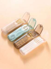 Portable Mini Pill Organizer, Portable Pill Box, Travel Pill Box, Mini Pill Box, Carry Pill Box At Workwith 3 Compartments For Travel, Home Organization And Storage, Ideal For Daily Medication Management, Portable Pill Box - Multicolor - View 4
