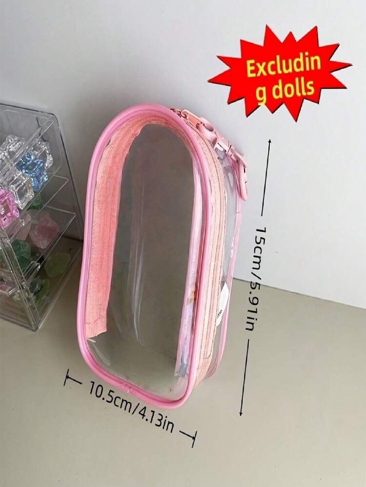 1个娃娃透明保护套，带扣收纳盒，防尘盒，适用于娃娃配件、透明收藏盒、防尘防刮展示盒（不含娃娃），可用作纪念品盒或浴室装饰。 - 彩色 - 查看 2
