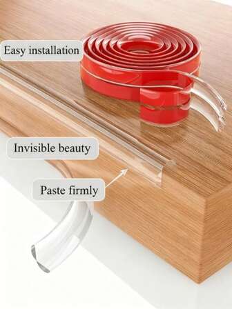 1PC 1*200CM Table Edge Guard Protector Baby Safety Transparent PVC Protection Strip Self Adhesive Kids Collision Proof Soft Bumper