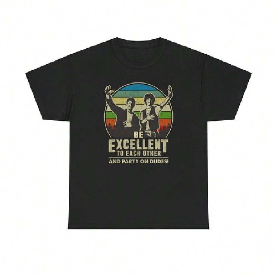 Iconic Funny T-Shirt "Be Excellent To Others" - Black - View 1