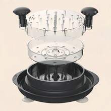 Chicken Shredder Tool Twist Large – 11.8" Meat Shredder Tool Twist For Quick Chicken Breast Shredding - With Non-Slip Pads & Suction Cups, Dishwasher Kitchen Tool - Multicolor - View 2