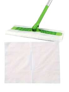 30/100 piezas Hojas de mopa seca desechables, papel grueso para eliminar el polvo estático, sin necesidad de energía o batería, adecuado para limpiar y fregar pisos, apto para todo tipo de pisos, sala de estar, dormitorio, baño, coche, regalo perfecto para amas de casa y personas ocupadas - Blanco - Ver 5