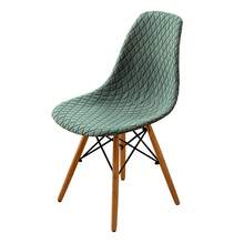 1pc Shell Lattice Textured Chair Cover, Elastic Fabric, Furniture Protector, Solid Color Chair Slipcover, Suitable For Hotel, Restaurant, Living Room, Etc.
