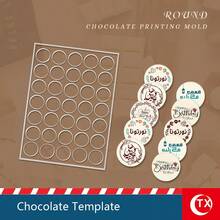 A4 Acrylic Chocolate Printing Template. Provides 3mm, 5mm, 8mm Thickness Options, And Offers Acrylic Mold Base Selection. The Base Provides Matching Clamps For Stable Use. Customizable Logo Template, Personalized Chocolate Printing Template. - White - View 3