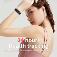 新款智能手环，IP68级防水，双表带设计，蓝牙连接，支持久坐提醒、勿扰模式、查找手环、来电提醒和相机控制，最佳礼品之选。 - 彩色 - 查看 2