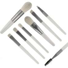 Juego de Brochas de Maquillaje Profesionales Sintéticas de Alta Calidad para Rostro, Ojos y Rubor (rosa, 5) - gris8 - Ver 5