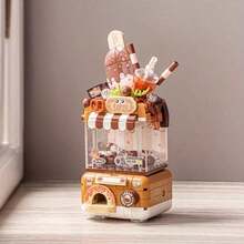 Creative Cute Panda/Pineapple Gashapon Mini Capsule Toy Machine, Building Block Air Pressure, Interesting Food Model Assembly Decoration, Home Decor Ornament, Immersive Assembly, Sense Of Achievement, Suitable For Birthday/Valentine's Day/Easter/Thanksgiving Gifts - Multicolor - View 6