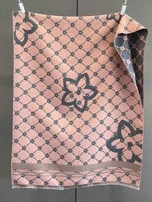 1pc Elegant Floral Pattern Jacquard Faux Cashmere Warm Scarf/Wrap, Fashion Versatile Air Conditioning Shawl For Women, Suitable For Daily Matching And Decoration, Autumn/Winter