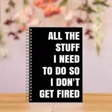 1 Pc Funny Work Notebook, Motivational Quote Journal, Funny Notebook Coworker Employee Office, Present Idea, To-Do List Notebook, 5.5 X 8.3,School Supplies,Back To School - Style B - 查看 2