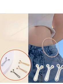 Simple Style Alloy Brooches & Pins Set - Versatile Metal Safety Pins For Scarves, Trousers, Collars, And Sleeves - No Plating, Detachable, Seamless Design For Daily And Sports Wear - All-Season Compatible