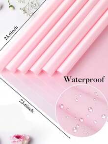 20pcs Floral Wrapping Paper - Waterproof Bouquet Packaging Paper For Valentine's Day, Suitable For DIY Crafts, Floral Supplies Packaging, Applicable For Wedding, Birthday Gifts, Gift Wrapping, Bouquet Packaging, DIY Flower Arranging, Mother's Day, Birthday, Wedding, Graduation Ceremony And Anniversary. - Pink - View 11