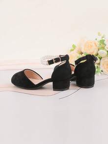 Wedding Party Evening Vacation Sweet Cute Flower Girl Girls' Shoes Suitable For Big Medium Small Girls Children Shoes Baby Shoes Classic Comfortable Versatile Little Shoes Girls Fashion Black Pearl Four Seasons Holiday Elegant High Heel Chunky Heel Shoes Formal Dress Performance Shoes Dance Mary Jane Princess Shoes Hollow Shoes - Black - View 9